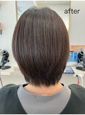 白髪ぼかし/ショート/ショートカット/ショートボブ/縮毛矯正