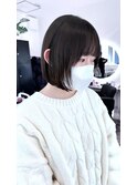 あご下1.5cm丸みボブ 10代20代 大阪梅田茶屋町 前髪カット