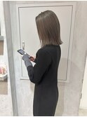 YOKE 切りっぱなしボブ結べるボブアッシュグレージュ伸ばしかけ