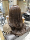 フォギーベージュ 韓国風 コテ巻き 髪質改善
