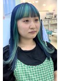 ターコイズブルー【山口市美容室】【山口市ハイトーン】