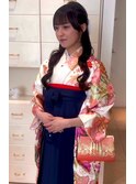 卒業式ヘアハーフアップ☆
