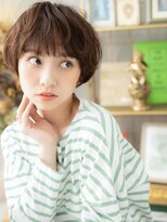 カバーヘア ブリス 川口(COVER HAIR bliss)&nbsp;くせ毛風前下がり丸みショートマッシュパーマh3川口20代30代40代