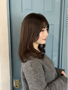 マスカリ(muscali) #丸型#ホワイトグレージュ#ミニウルフ#チェリーブラウンa91