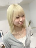 ◎ブロンドハイトーンカラーデザインカラーアンブレラカラー金髪