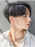 20代30代40代　ナチュラルなセンターパート/ブルーアッシュ