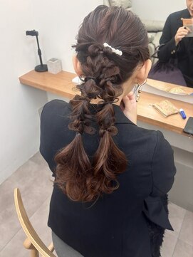 ウブ(ubu) ツイン編みおろし♪お呼ばれ/イベント/二次会/前撮り