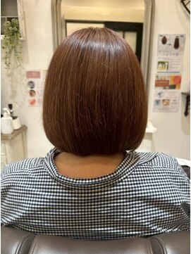 コルテ 倉敷西阿知店(CoRte.) 丸みボブ/艶カラー/ミニボブ/切りっぱなし/小顔/朝楽ヘア/暖色