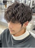 大分スパイラルパーマメンズカット刈り上げツーブロックマッシュ