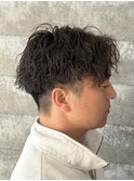 MEN’S HAIR/波巻きツイストスパイラル/リバースセンターパート