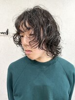 ミクマル(micmal) マッシュウルフミディアムパーマメンズカットメンズパーマ