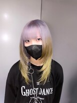 アルーシェ 新宿店(Alushe)&nbsp;ホワイトシルバー×イエロー ルーツカラー