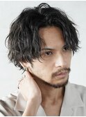 名古屋栄ツイストスパイラルパーマセンターパート縦落ち無造作