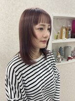 ウル(ulu)&nbsp;ピンクベージュ/顔まわりレイヤースタイル