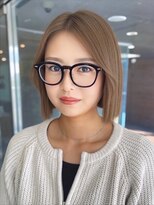 ゲーム 梅田(GAME)&nbsp;似合わせ小顔ボブ ブリーチ ミルクティベージュ