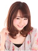 かわいいセミディ☆グロスブラウンナチュラルワンカール【小岩】