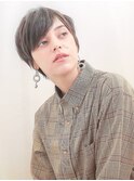 斜めバング　クラシカルベリーショート 「横浜/髪質改善」