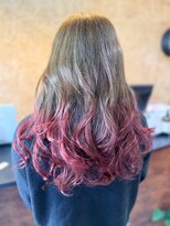 アークスヘアー&nbsp;大人可愛いピンクベージュダブルカラー透明感小顔