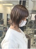 【助川】切りっぱなしボブ/グレージュ/20代30代40代ヘアスタイル