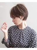 大人可愛いショートボブ20代30代40代ひし形ショート束感ショート