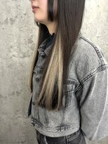 ルーツアイリー 心斎橋(ROOTS IRIE)&nbsp;ホワイトベージュエクステ/韓国風レイヤー/ハイライトメッシュ