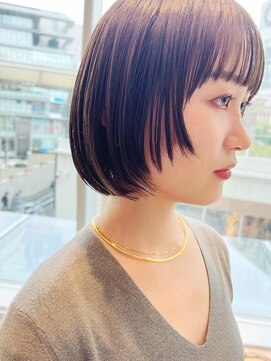 ケーツー あべのキューズモ－ル店(K-two) 顔周りカット*顔周りレイヤー*前髪ありボブ*ナチュラルボブヘア