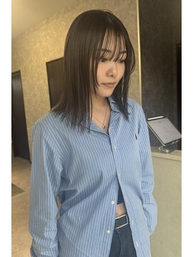 スレイ(SLAY) 切りっぱなしロブ×ブラウンベージュ