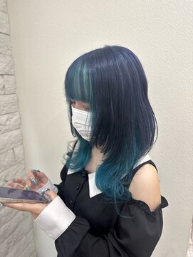 ダンク(DUNK) ネイビー×インナーターコイズ