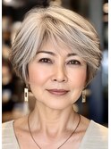 ショートカット×カラーブレンド＋50代オススメスタイル髪質改善