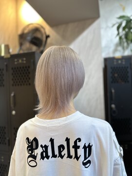 ヴァイス 渋谷店(VAICE) ホワイトベージュ/ハイトーンカラー/ウルフカット