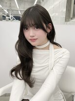 エヌアイ オモテサンドウ(ni omotesando)&nbsp;オリーブベージュ/顔周りカット/重めバング　上野