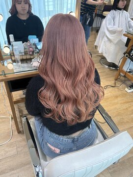 テトラ バイ ネオリーブ 横浜西口店(tetra by neolive) ピンクベージュ ハイトーン ケアブリーチ2回 艶色カラー 横浜★