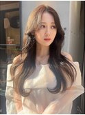 【オリーブベージュ×顔周りカット】韓国/韓国ヘア/町田/町田駅