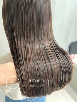 アメリ(ameri)の写真/圧倒的な【艶美髪】ameri の髪質改善が叶える今まで体感したことの無い"手触り"と"光輝く髪"へ◇[髪質改善]