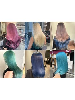 【渋谷駅徒歩5分】ダメージレスで人気のケアブリーチで作るスタイルが得意★艶と質感にこだわりあり◎