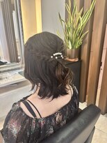 マイノリティー 石橋店(Minority)&nbsp;ヘアセット　ハーフアップ　結婚式アレンジ