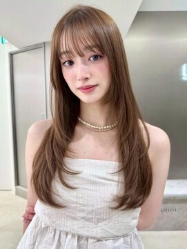 サンドレオ 新宿店(sand Leo) ミディアムレイヤーカット/髪質改善/韓国/黒髪/小顔/前髪/新宿