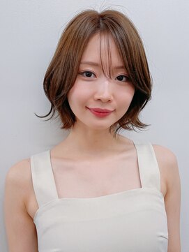 ブロック 朝霞店(BLOC) チュラルベージュ／くびれボブ／シースルーバング