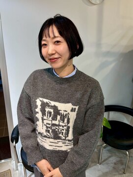  fit stand 千葉/ショートボブ/カット/パーマ/ダブルカラー/トリートメント/縮毛矯正 イメチェン/ピンクベージュ/アンブレラカラー[千葉]