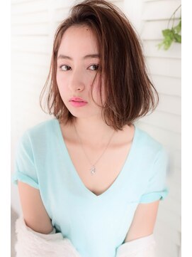 アリー 原宿 表参道(ALLY) [ALLY阿部]フレンチロブ×ハイライト×グレージュ