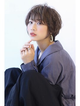 オーロ 宝塚店(ORO) オリーブカラーハイライトカラー小顔くすみカラーくびれショート