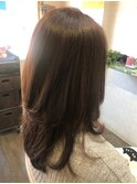 大人可愛いナチュラルセミロング