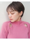 黒髪ボブルフネビージュ小顔ワンレン