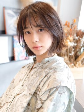 エムスラッシュ 横浜元町店(M.SLASH) ■シースルーバング/地毛風カラー/ボブウルフ元町24-2★