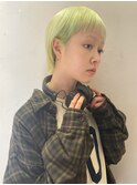 【lime】ハイトーンショート/ネオンカラー/オン眉ワイドバング