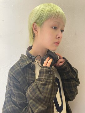 ソイ 下北沢(soi) 【lime】ハイトーンショート/ネオンカラー/オン眉ワイドバング