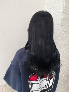 ネオリーブアオバ 高田馬場店(Neolive aoba) アディクシーカラーブルーブラックで作る艶カラー