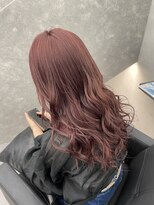 ファイブバイジエクト 堀江(FIVE by The Ect)&nbsp;暖色カラー　全頭ブリーチ　ピンクカラー