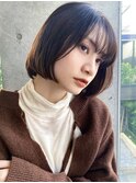 [ANDREY]グレーベージュ/レイヤーロング/前髪パーマ黒髪カタログ