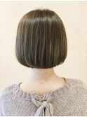 【morio成増/一戸】ストレートボブグレージュカラー
